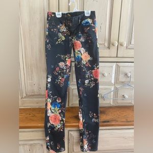 Ralph Lauren lace-up fly floral jeans